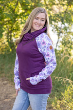 Load image into Gallery viewer, Zoey ZipCowl - Plum and Purple Floral
