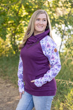 Load image into Gallery viewer, Zoey ZipCowl - Plum and Purple Floral
