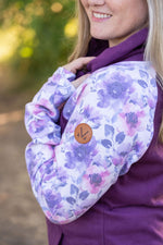 Load image into Gallery viewer, Zoey ZipCowl - Plum and Purple Floral
