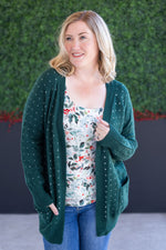 Load image into Gallery viewer, Dalilah Dot Cardigan - Forest Green
