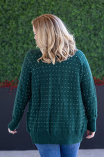Load image into Gallery viewer, Dalilah Dot Cardigan - Forest Green
