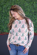 Load image into Gallery viewer, Blair Long Sleeve Top - Candy Cane Lane
