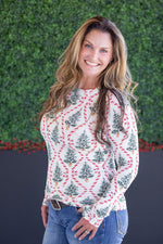 Load image into Gallery viewer, Blair Long Sleeve Top - Candy Cane Lane
