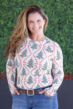Load image into Gallery viewer, Blair Long Sleeve Top - Candy Cane Lane
