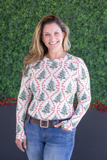 Load image into Gallery viewer, Blair Long Sleeve Top - Candy Cane Lane

