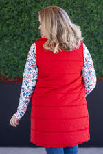 Load image into Gallery viewer, Harlow Long Vest - Red
