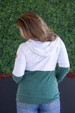 Load image into Gallery viewer, Hailey Pullover Hoodie - Mint and Red Plaid and Evergreen
