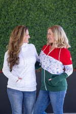 Load image into Gallery viewer, Colorblock Fullzip - Red, Winter Berry, Evergreen
