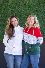 Load image into Gallery viewer, Colorblock Fullzip - Red, Winter Berry, Evergreen
