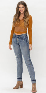 Load image into Gallery viewer, In Memory Boyfriend Jeans by Judy Blue
