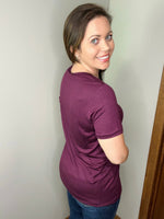 Load image into Gallery viewer, Sophie Pocket Tee - Burgundy
