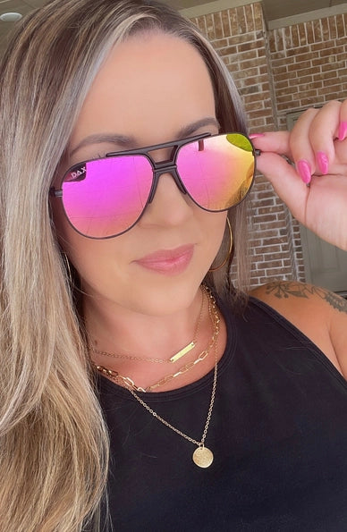 Hot Pink Brooks Polarized Sunglasses by DAX