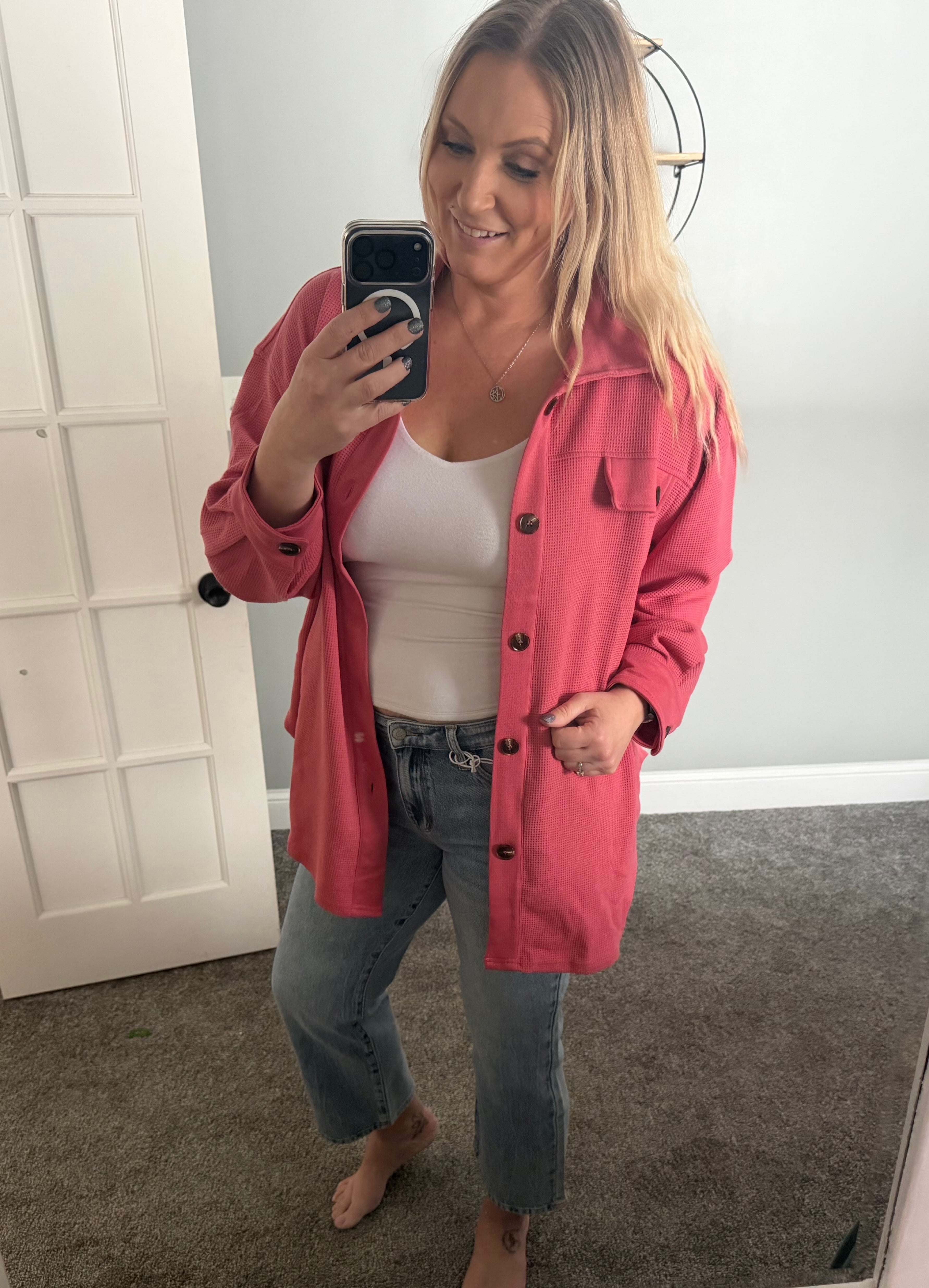 Rosie Textured Button Up