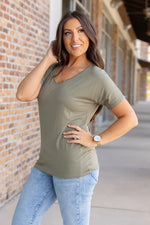 Load image into Gallery viewer, Chloe Cozy Tee - Olive
