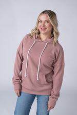 Load image into Gallery viewer, Kacey Ribbed Hoodie - Rose
