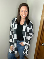 Load image into Gallery viewer, Lola Cardigan in Black Checkered
