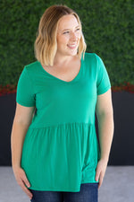 Load image into Gallery viewer, Sarah Ruffle Short Sleeve - Green
