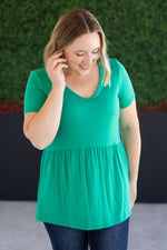 Load image into Gallery viewer, Sarah Ruffle Short Sleeve - Green
