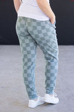 Load image into Gallery viewer, Classic Joggers - Olive Checkers
