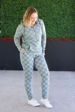 Load image into Gallery viewer, Classic Joggers - Olive Checkers
