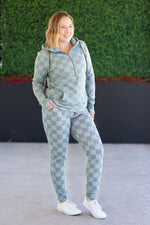 Load image into Gallery viewer, Classic Joggers - Olive Checkers
