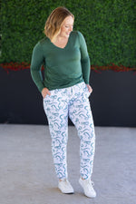 Load image into Gallery viewer, Classic Joggers - Green Ribbons

