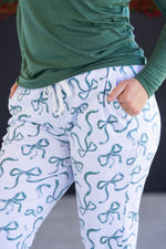 Load image into Gallery viewer, Classic Joggers - Green Ribbons
