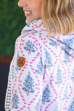 Load image into Gallery viewer, Hailey Pullover Hoodie - Candy Cane Lane
