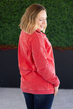 Load image into Gallery viewer, Jesse Vintage Wash Snap Pullover - Red
