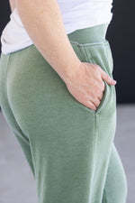 Load image into Gallery viewer, SALE! Wide Leg Vintage Wash Bottoms - Olive
