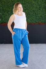 Load image into Gallery viewer, Wide Leg Vintage Wash Bottoms - Winter Blue
