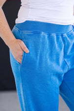 Load image into Gallery viewer, Wide Leg Vintage Wash Bottoms - Winter Blue
