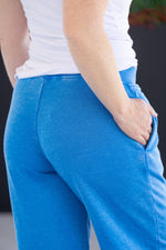 Load image into Gallery viewer, Wide Leg Vintage Wash Bottoms - Winter Blue
