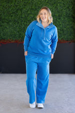 Load image into Gallery viewer, Wide Leg Vintage Wash Bottoms - Winter Blue
