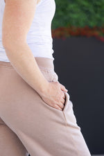 Load image into Gallery viewer, Wide Leg Vintage Wash Bottoms - Tan
