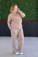 Load image into Gallery viewer, Wide Leg Vintage Wash Bottoms - Tan
