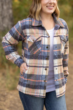 Load image into Gallery viewer, Norah Plaid Shacket - Tan and Blue
