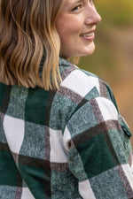 Load image into Gallery viewer, Norah Plaid Shacket - Evergreen and White
