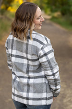 Load image into Gallery viewer, Norah Plaid Shacket - Classic Grey and White
