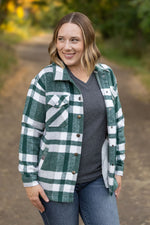 Load image into Gallery viewer, Norah Plaid Shacket - Classic Green and Grey Mix
