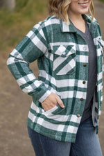 Load image into Gallery viewer, Norah Plaid Shacket - Classic Green and Grey Mix
