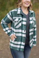 Load image into Gallery viewer, Norah Plaid Shacket - Classic Green and Grey Mix
