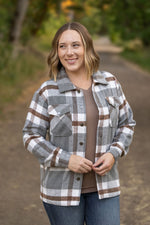 Load image into Gallery viewer, Norah Plaid Shacket - Grey and Tan
