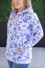 Load image into Gallery viewer, HalfZip Hoodie - Sapphire Floral
