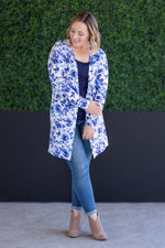 Load image into Gallery viewer, Classic Cardigan - Sapphire Floral

