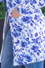 Load image into Gallery viewer, Classic Cardigan - Sapphire Floral
