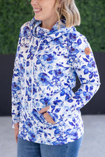 Load image into Gallery viewer, Soft Funnel Neck - Sapphire Floral
