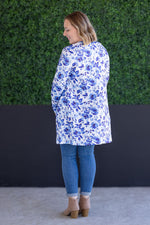 Load image into Gallery viewer, Classic Cardigan - Sapphire Floral
