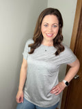 The Easy Pocket Tee In Heather Gray FINAL SALE