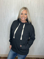 Load image into Gallery viewer, Have At It Longline Hoodie In Charcoal FINAL SALE
